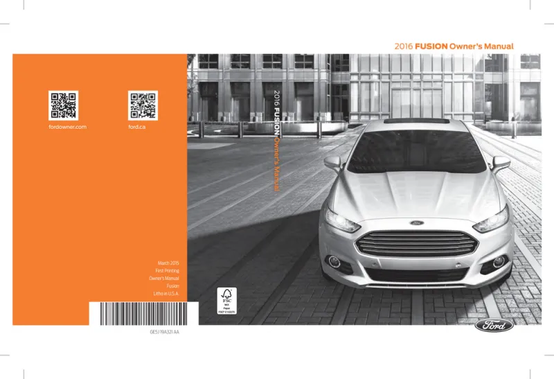 2016 Ford Fusion owners manual