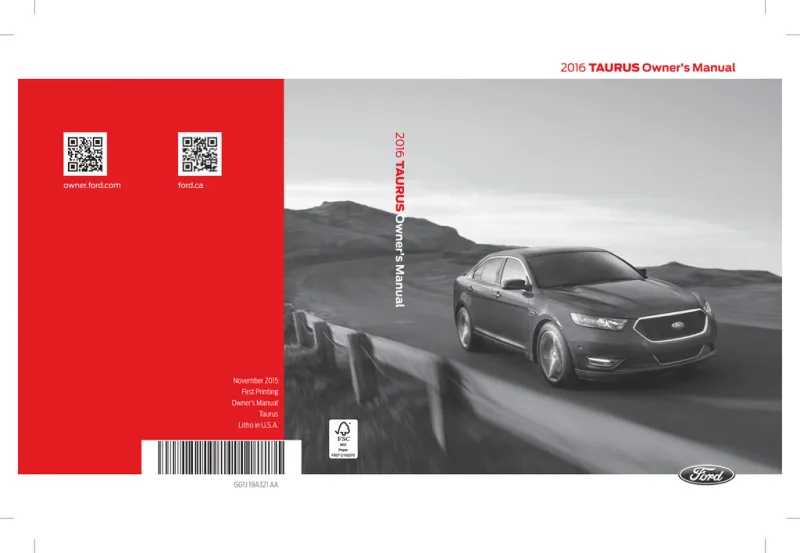 2016 Ford Taurus owners manual