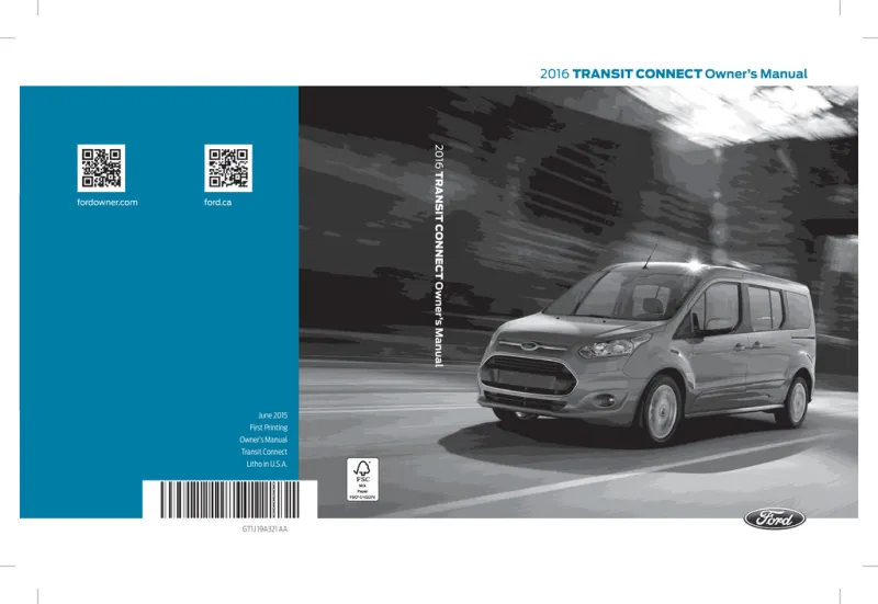 2016 Ford Transit Connect owners manual