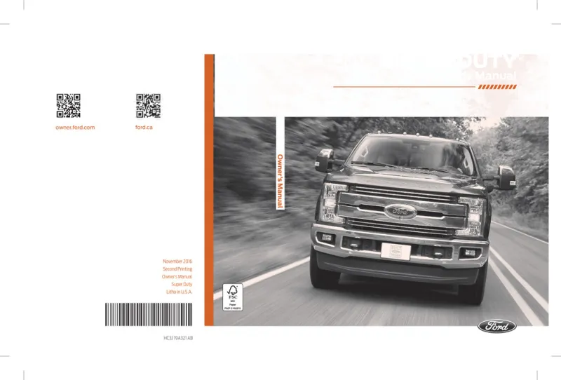 2017 Ford F250 Super Duty owners manual