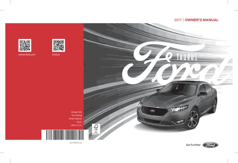 2017 Ford Taurus owners manual