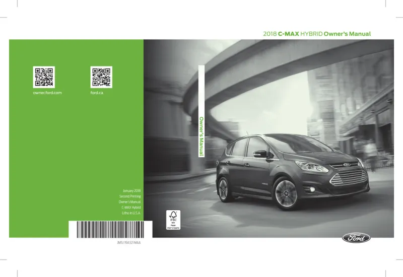 2018 Ford C Max Hybrid owners manual