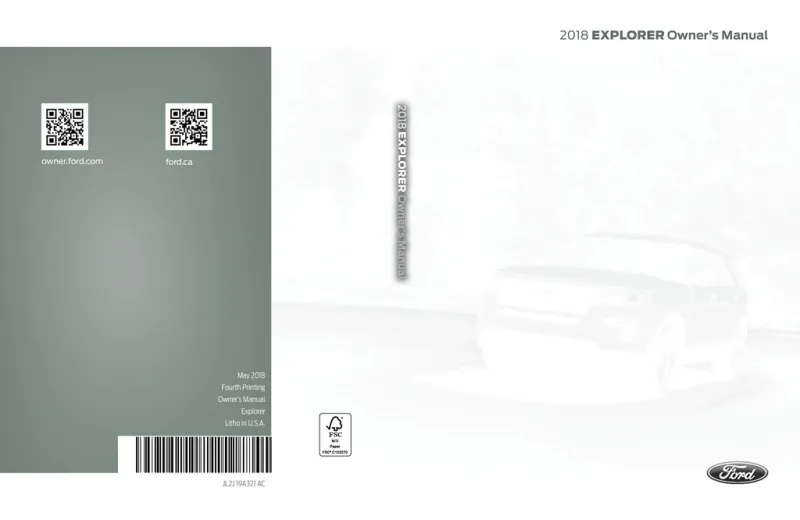 2018 Ford Explorer owners manual