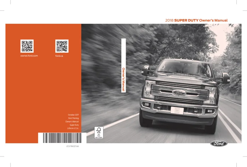 2018 Ford F350 Super Duty owners manual