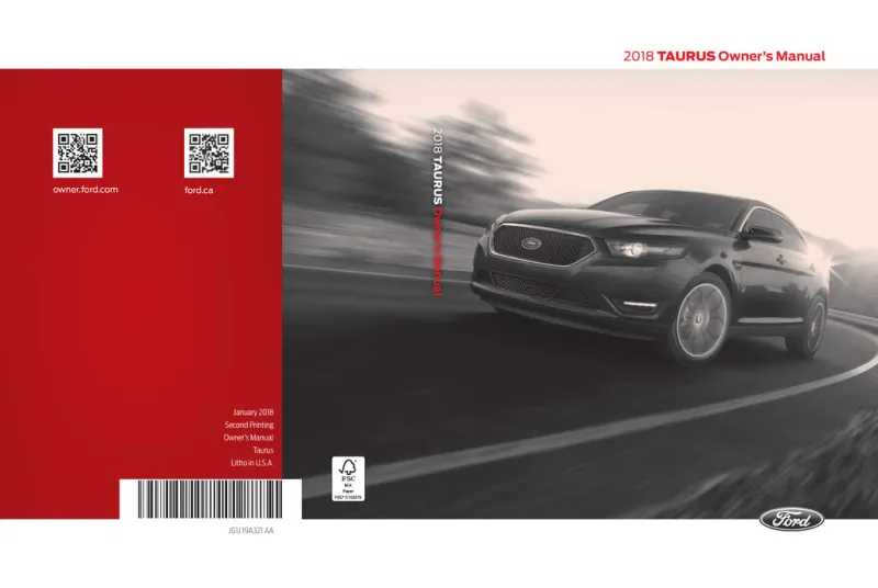 2018 Ford Taurus owners manual