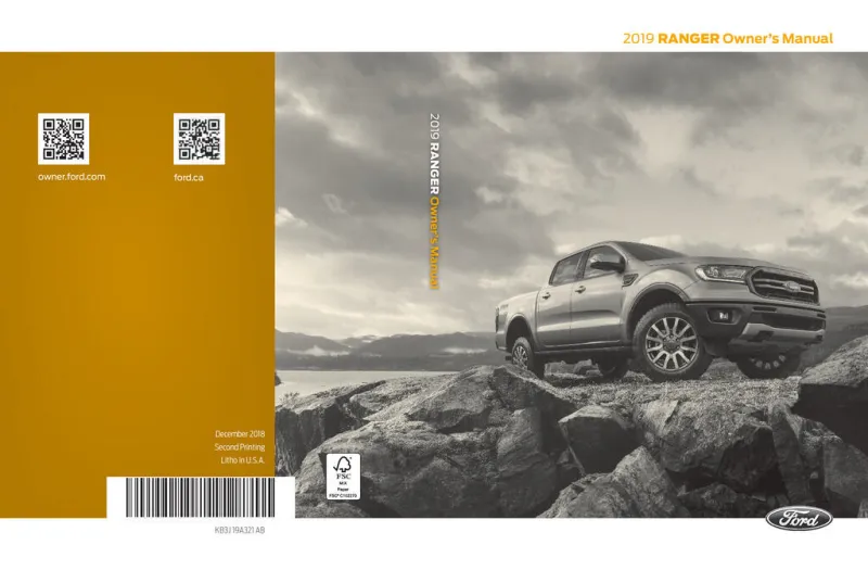 2019 Ford Ranger owners manual