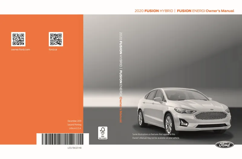 2020 Ford Fusion Energi owners manual