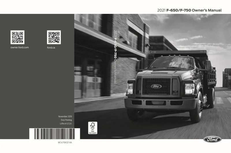 2021 Ford F650 F750 owners manual