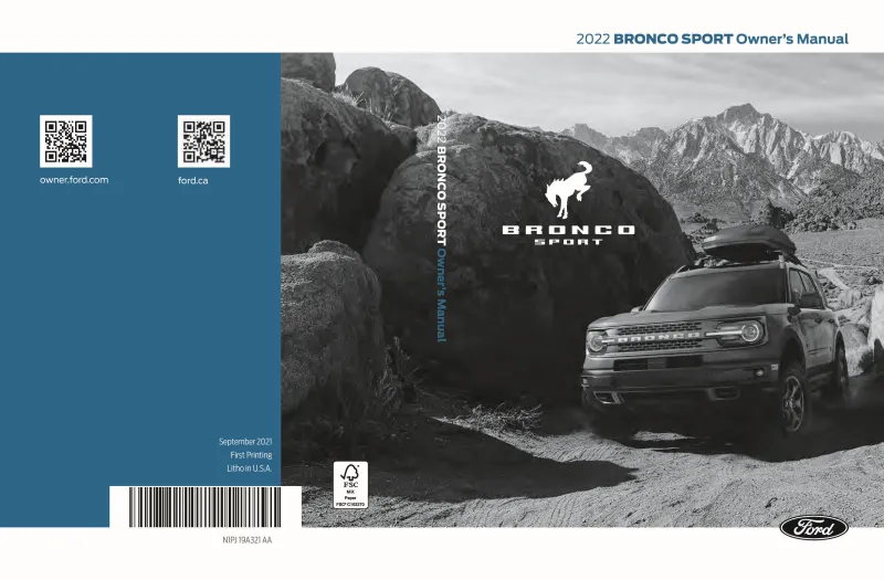 2022 Ford Bronco Sport owners manual
