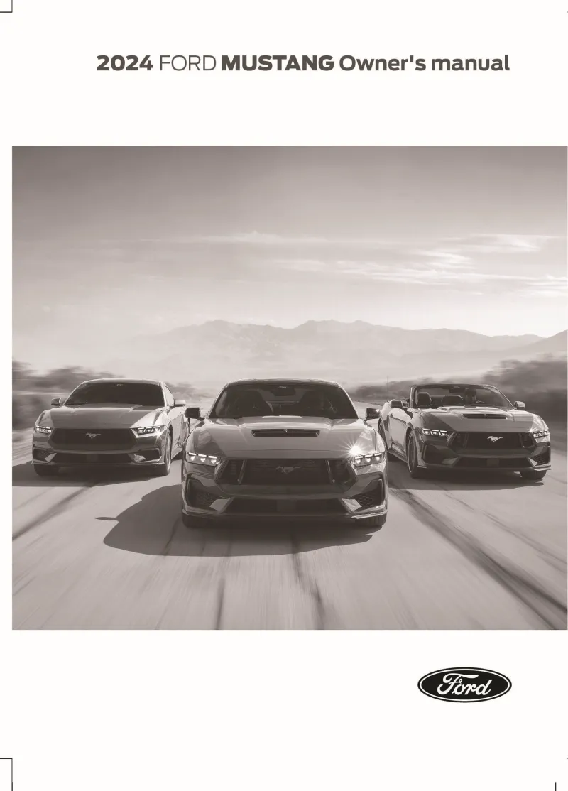 2024 Ford Mustang owners manual free pdf