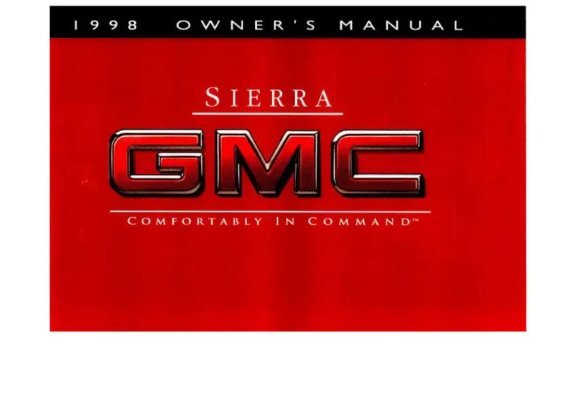 1998 GMC Sierra owners manual