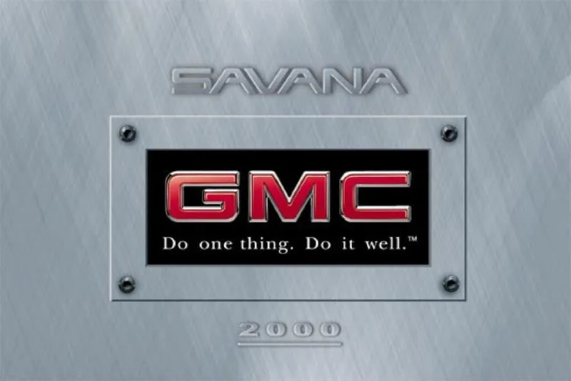 2000 GMC Savana owners manual