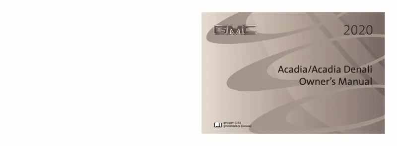 2020 GMC Acadia owners manual