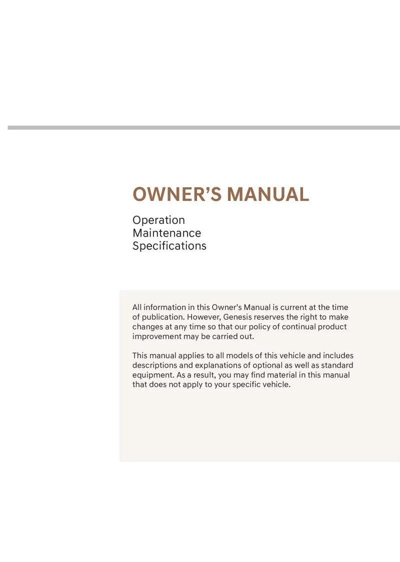 2024 Genesis GV60 owners manual