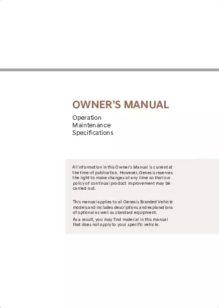 2025 Genesis GV80 owners manual