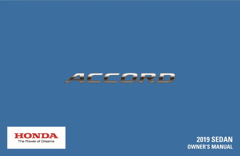 2019 Honda Accord Hybrid owners manual