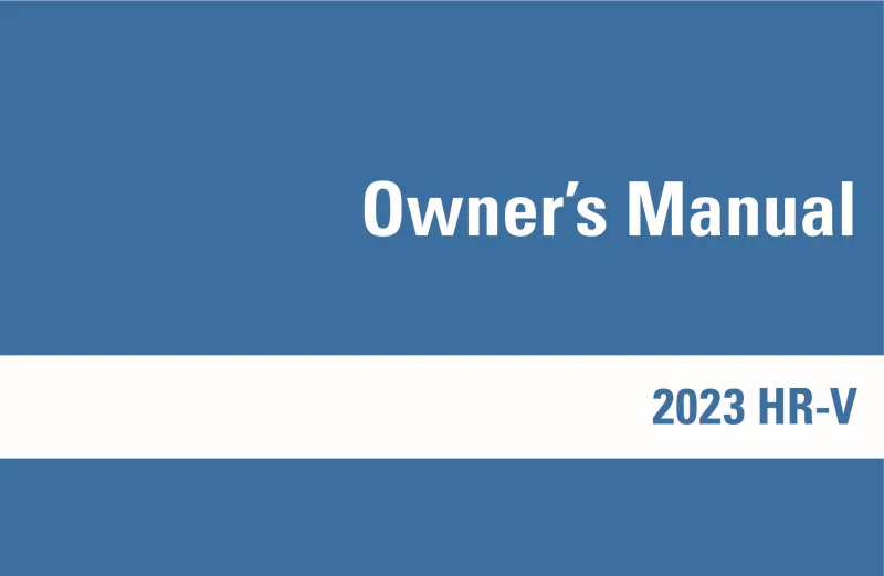 2023 Honda HrV owners manual