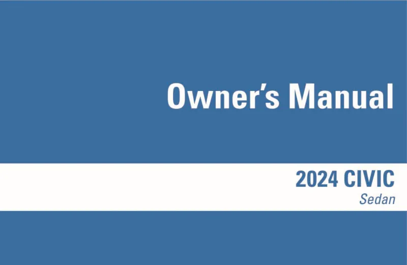 2024 Honda Civic owners manual