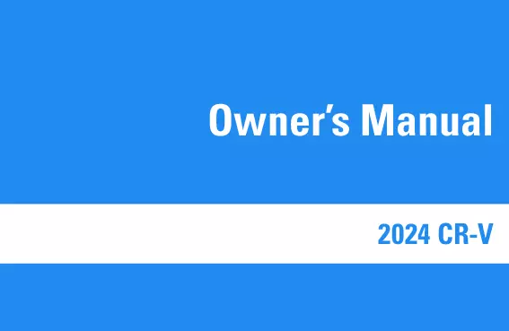 2024 Honda CrV owners manual OwnersMan