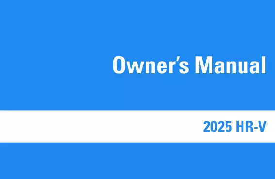 2025 Honda HrV owners manual