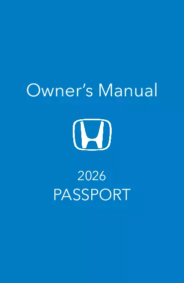 2026 Honda Passport owners manual