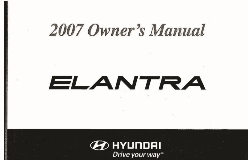 2007 Hyundai Elantra owners manual