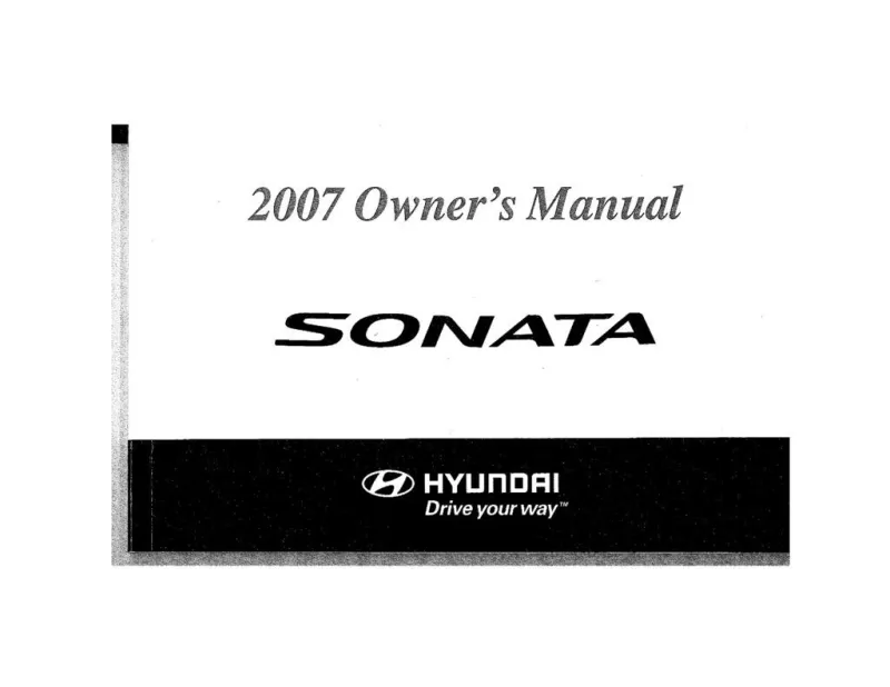 2007 Hyundai Sonata owners manual