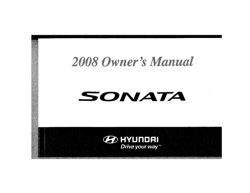 2008 Hyundai Sonata owners manual