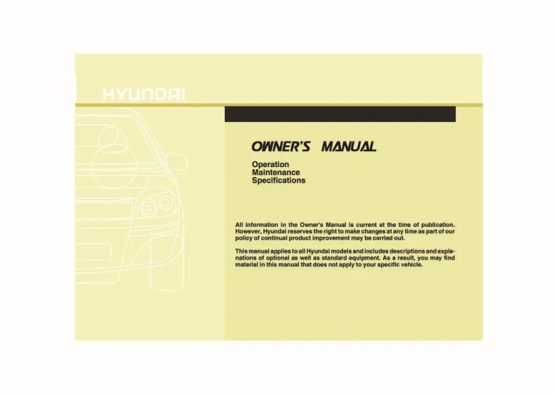 2011 Hyundai Accent owners manual