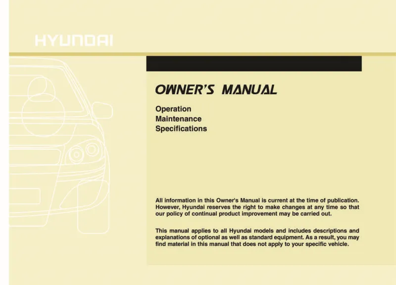 2012 Hyundai Accent owners manual