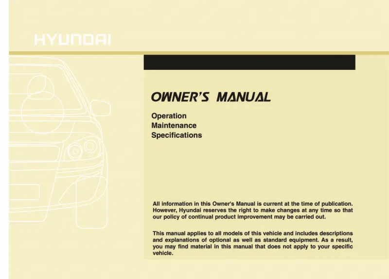 2013 Hyundai Genesis owners manual