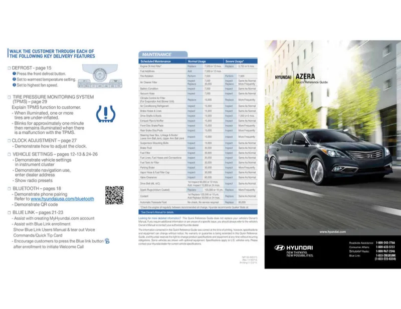 2015 Hyundai Azera owners manual