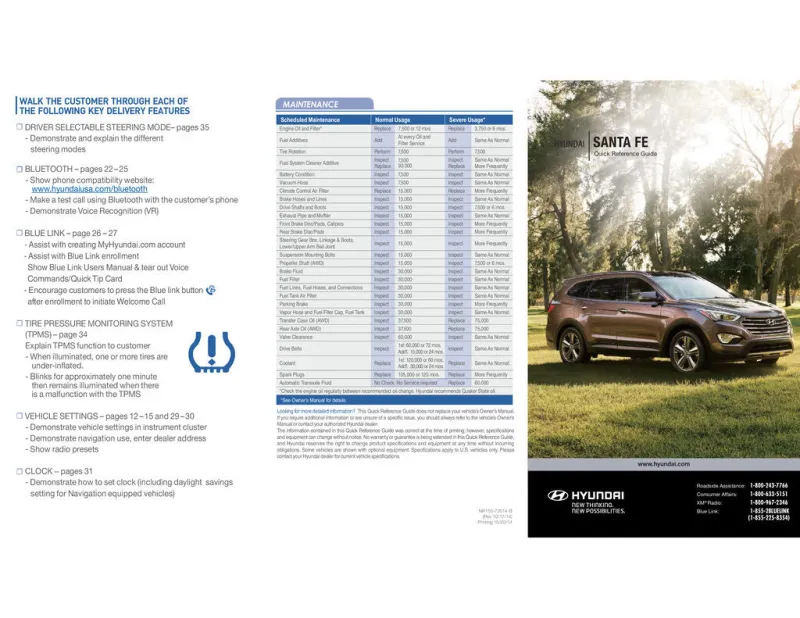 2015 Hyundai Santa Fe owners manual