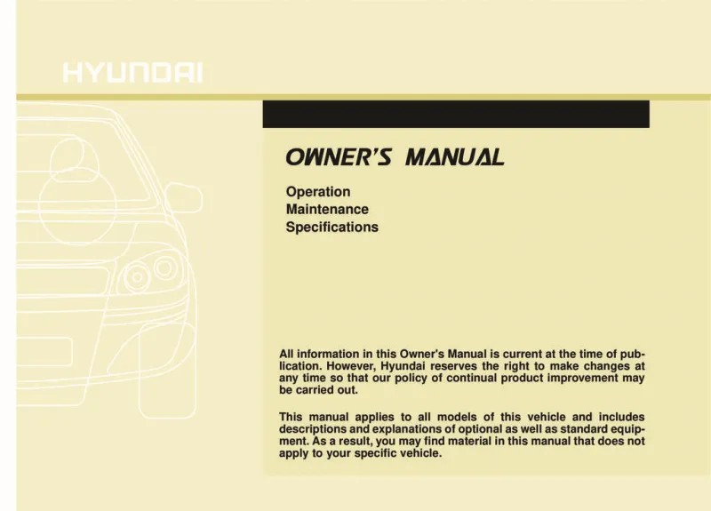 2016 Hyundai Azera owners manual