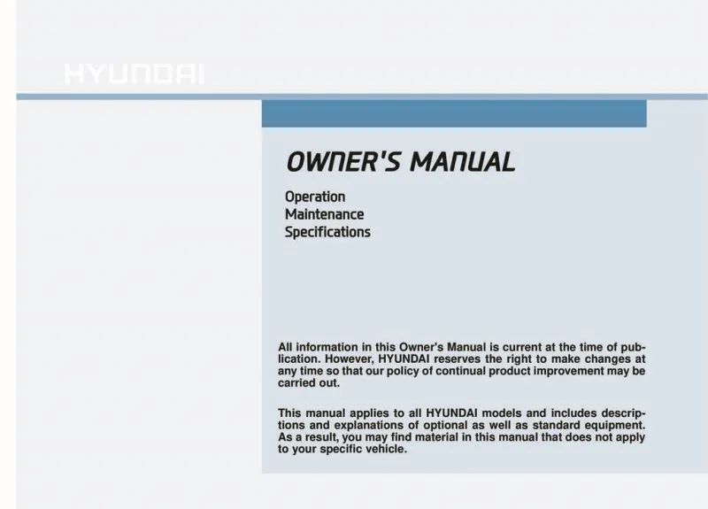 2019 Hyundai Accent owners manual