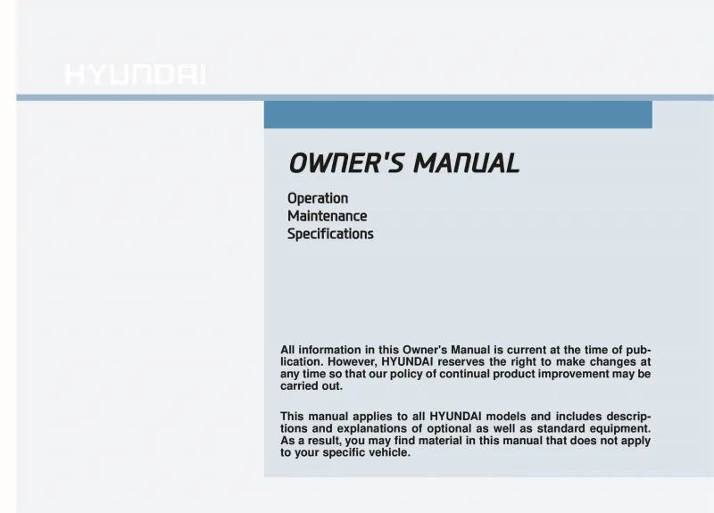 2020 Hyundai Kona owners manual