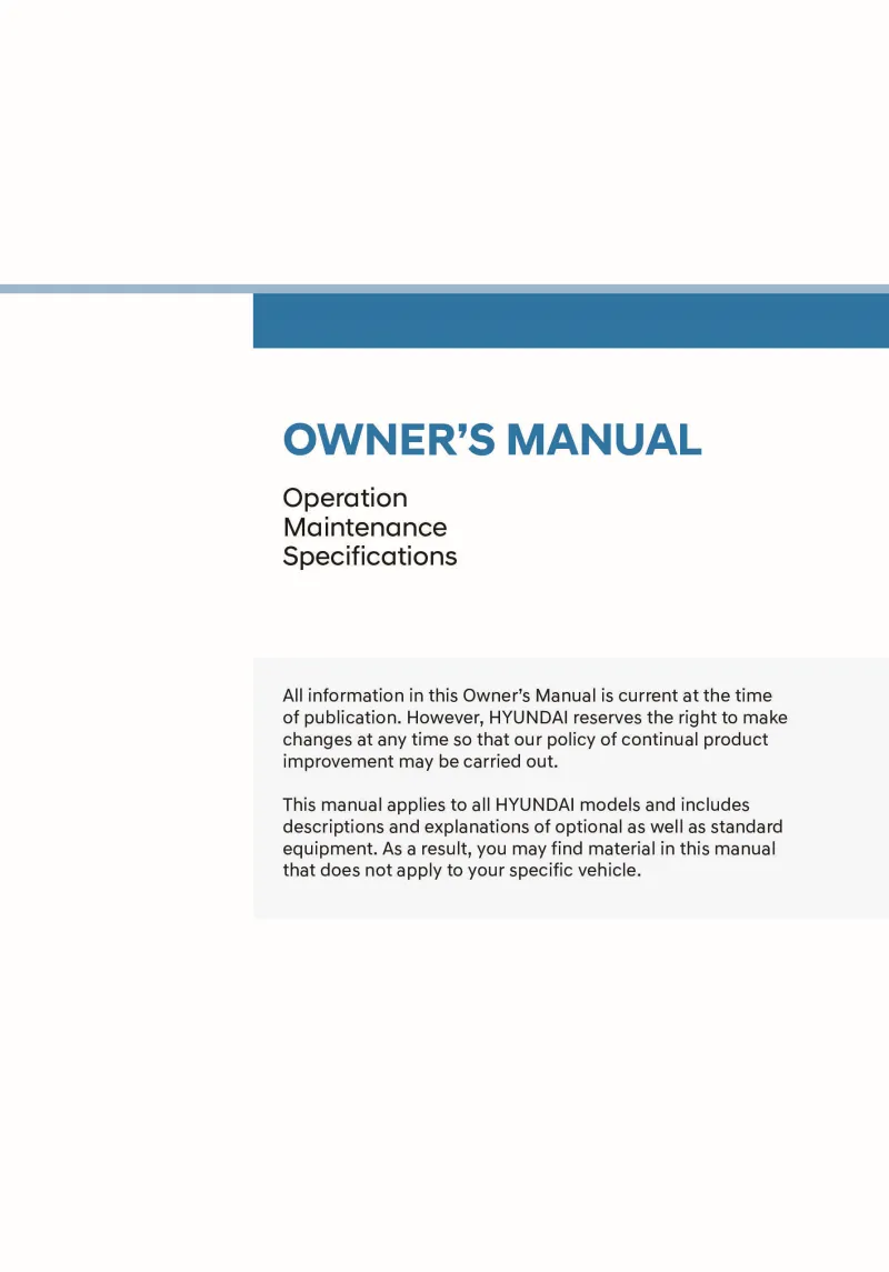 2020 Hyundai Sonata owners manual