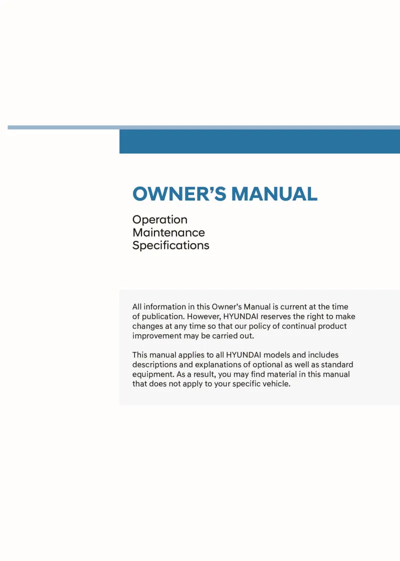 2020 Hyundai Venue owners manual