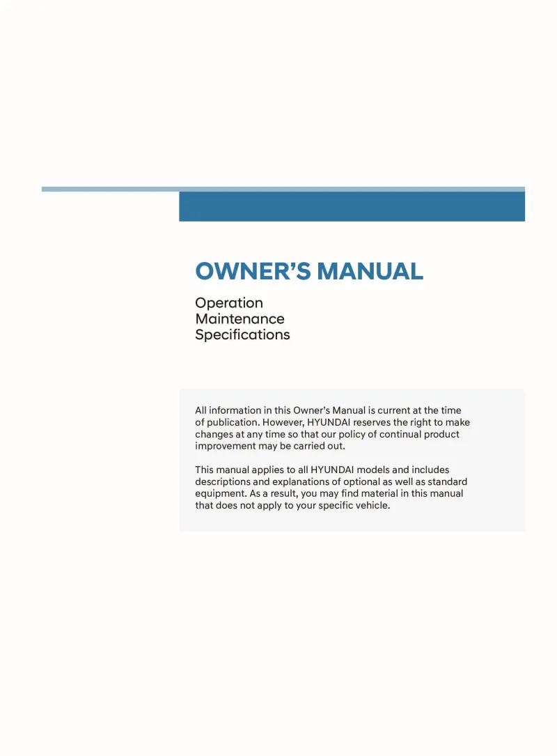 2021 Hyundai Sonata owners manual