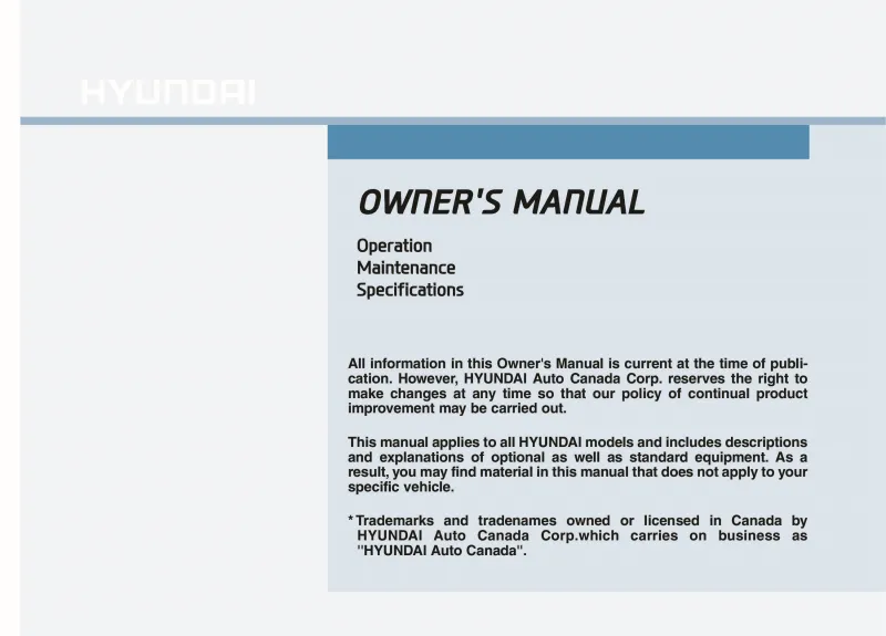 2021 Hyundai Tucson owners manual