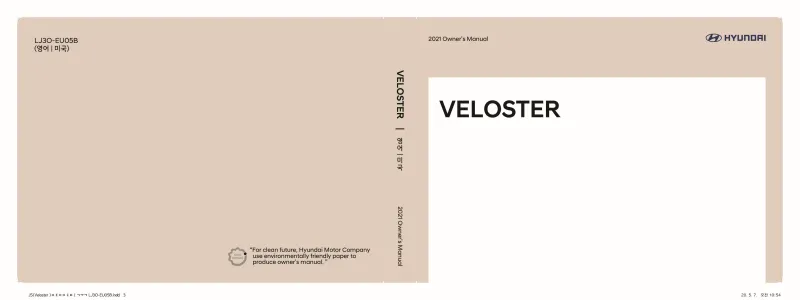 2021 Hyundai Veloster owners manual