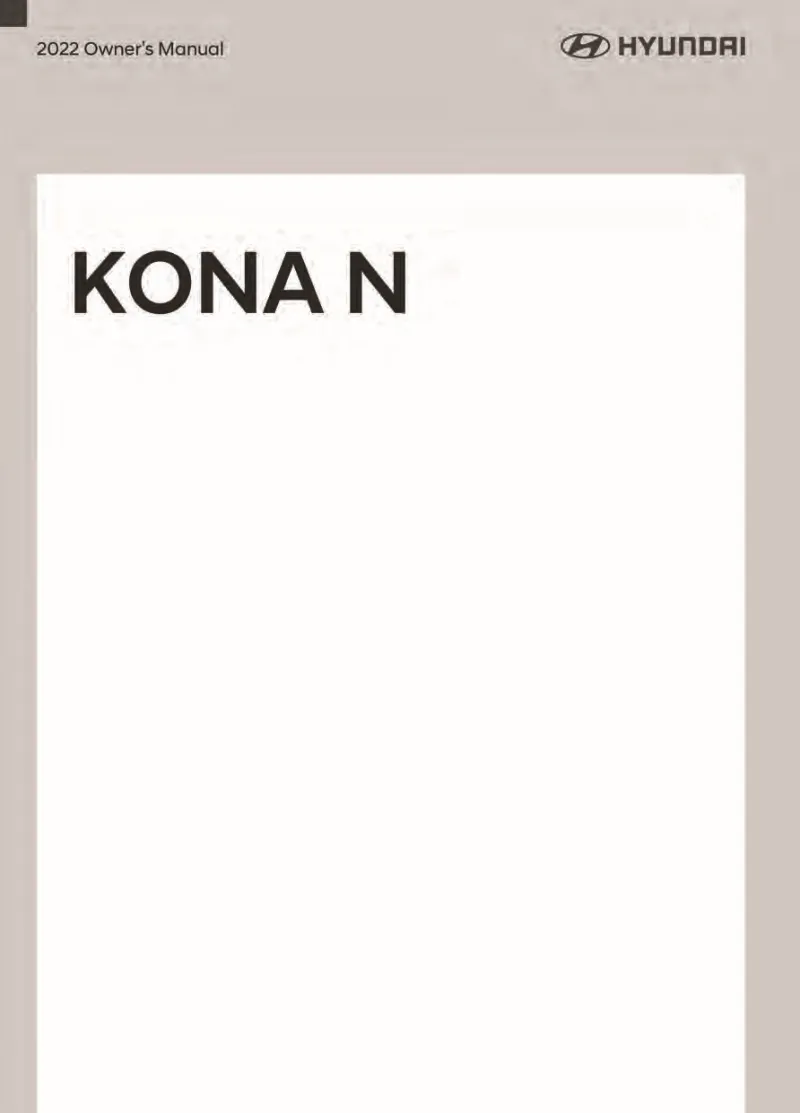 2022 Hyundai Kona owners manual