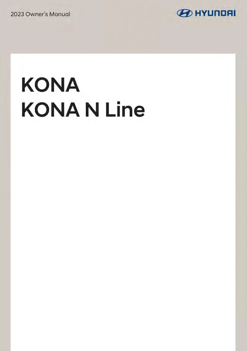 2023 Hyundai Kona owners manual