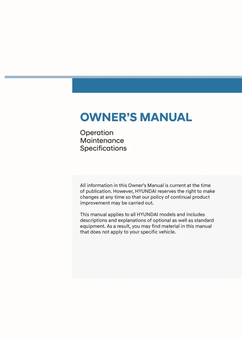 2023 Hyundai Sonata Hybrid owners manual