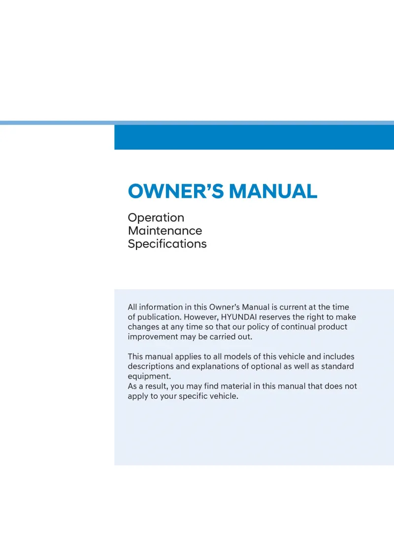 2023 Hyundai Tucson Hybrid owners manual