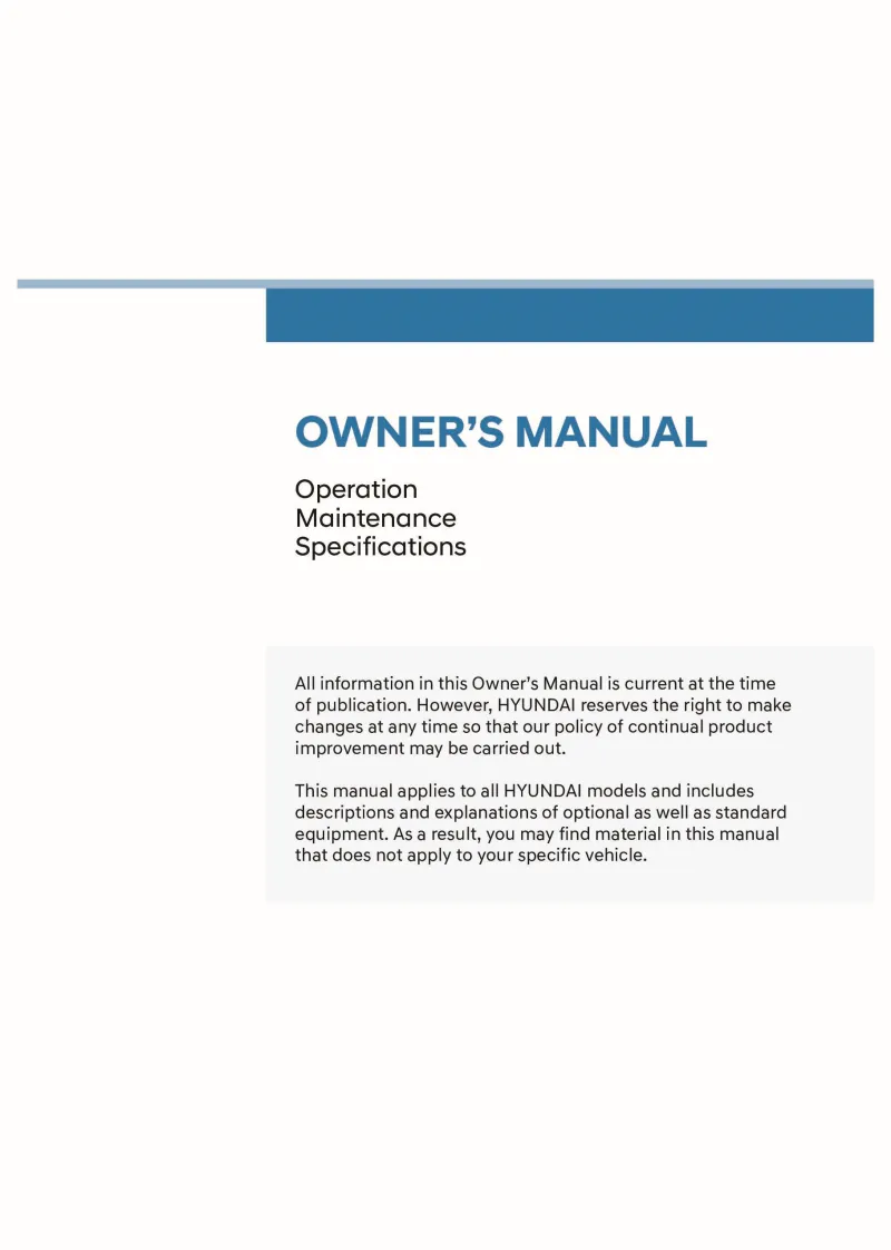 2024 Hyundai Elantra Hybrid owners manual