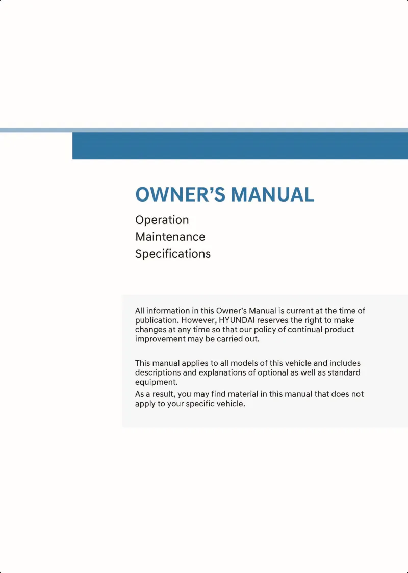 2024 Hyundai Sonata owners manual