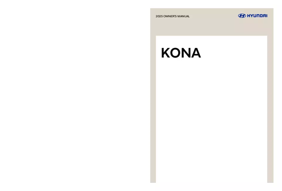 2025 Hyundai Kona owners manual