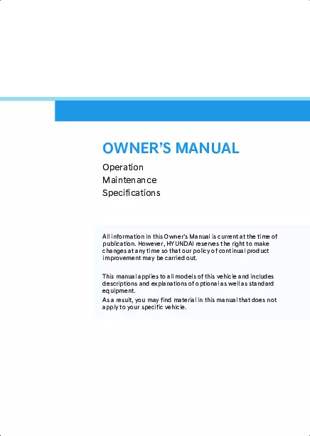 2025 Hyundai Santa Fe owners manual