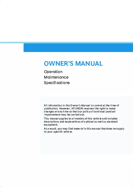 2025 Hyundai Tucson Hybrid owners manual